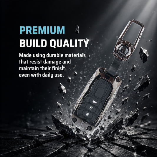 Metal Transformer Key Cover Compatible For Honda: City, Civic, Jazz, Brio, Amaze, Cr-v, Wr-v, Br-v, Mobilio 3 Button Smart Key