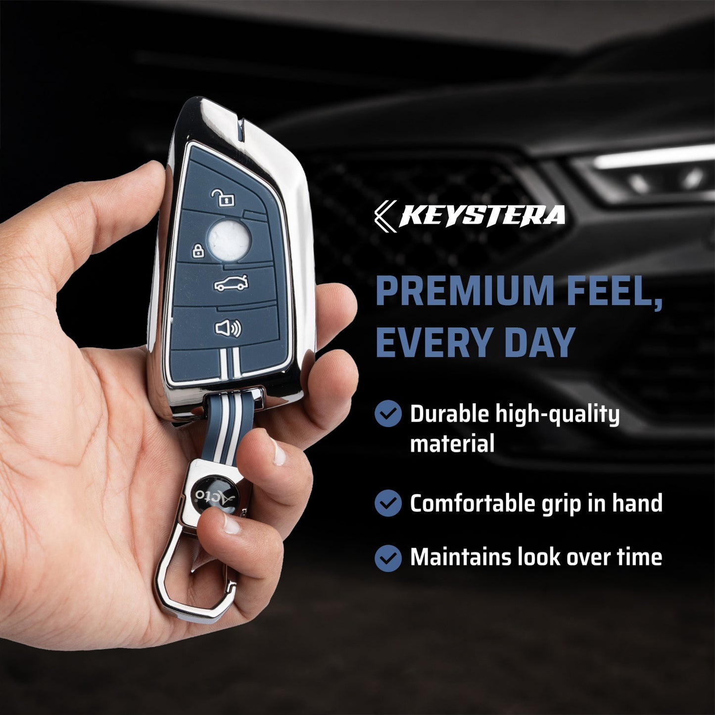 metal silicon Car Key Cover Compatible For BMW X1, X3, X6, X5, 5 Series, 6 Series, 7 Series