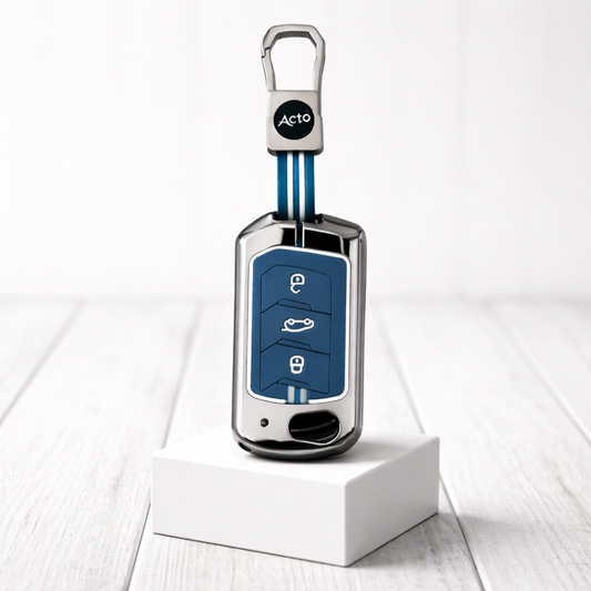 Metal Key Cover Compatible For Mahindra: Thar, Bolero, Scorpio, Scorpio-N, XUV700, XUV400, XUV3x0, XUV300, TUV300, Marazzo (3 button flip key)