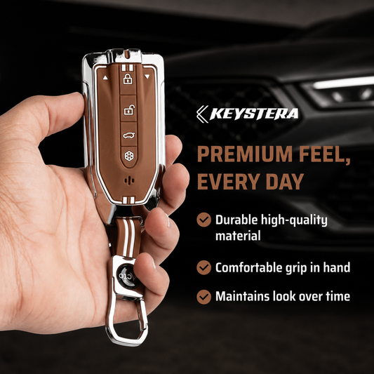 Metal Silicone Key Cover with keychain Compatible For Mahindra XEV 9e, BE 6e & 7XO (6 Button) (Copy)