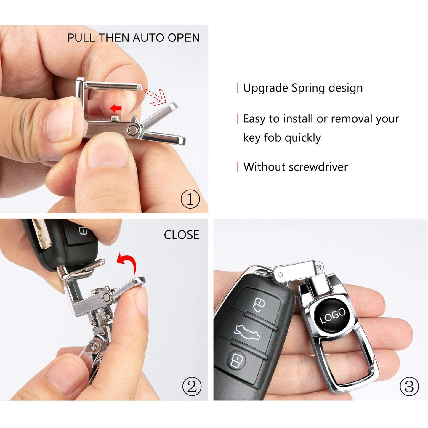 Pack of 2 Premium Stainless Steel Bike Keychain Compatible with Royal Enfield Classic 350, Bullet, Hunter & Himalayan Key Ring