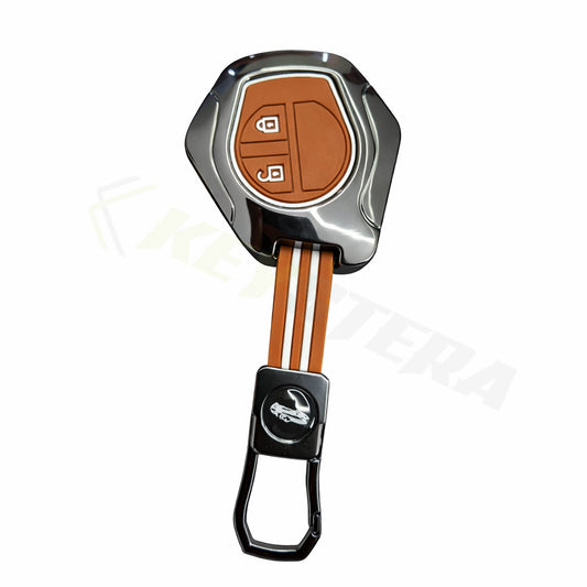 Metal Key Cover Compatible For Suzuki: Swift, Dzire, WagonR, Brezza, Grand Vitara, Fronx, Jimny, XL6, Ignis, Ertiga, Baleno,Celerio,Ciaz