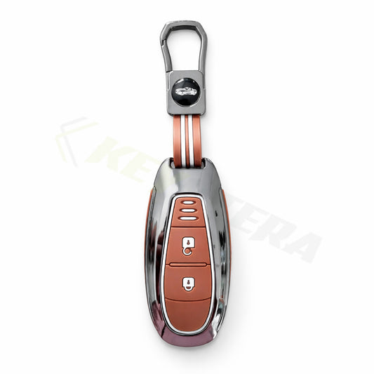 Metal Key Cover Compatible For Suzuki : Baleno, Ciaz, Ignis, S-Cross, Grand Vitara, Brezza & Toyota Urban Cruiser