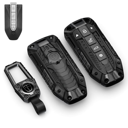 Metal Transformer Key Cover with keychain Compatible For Mahindra XEV 9e, BE 6e & 7XO (6 Button)
