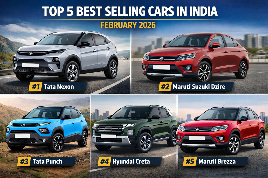 Top 5 Best Selling Cars in India – February 2026