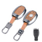 Metal Leather key cover Compatible for Mercedes Benz : GL Series | S - Class | C - Class | M - Class | 3 Button Smart Key