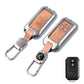 Metal Leather Key Cover Compatible For Suzuki : Swift, Dzire, Baleno, Ertiga, Vitara, Brezza, Fronx, Jimny XL6, & Toyota: Glanza, Urban Cruiser Hyryder