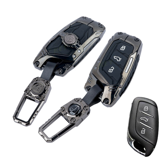 Transformer Car Key Cover Compatible For MG Astor, MG ZS EV (3 Button smart key)