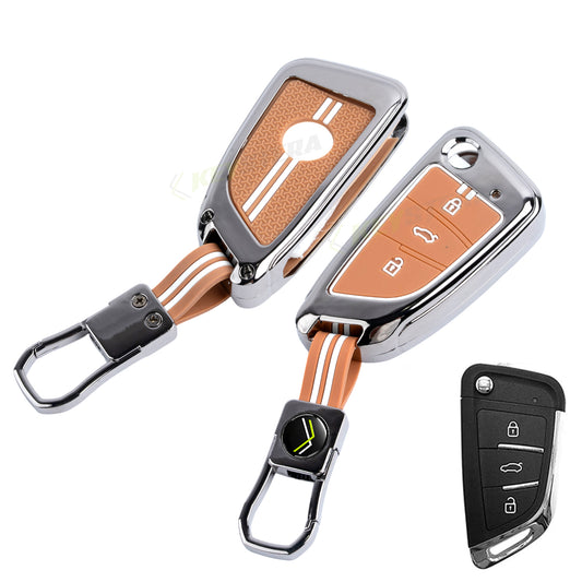 Metal Key Cover With Key Chain Compatible With B29 Model Universal Flip Key