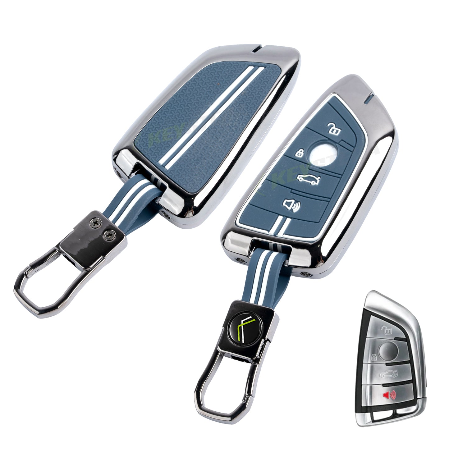 metal silicon Car Key Cover Compatible For BMW X1, X3, X6, X5, 5 Series, 6 Series, 7 Series