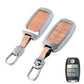 Metal Leather Brown kia : Seltos, Sonet, Carens, Seltos x line, Carnival (4 button smart key)