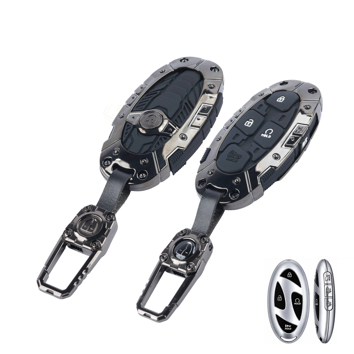 Metal Transformer Car Key Cover Compatible For Hyundai Venue 2026 3-Button Smart Key