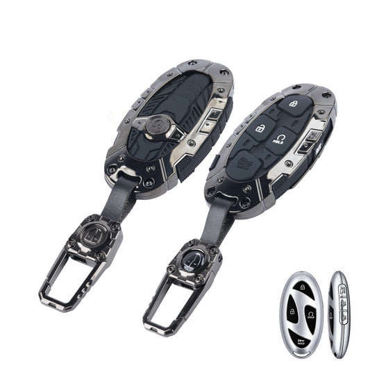 Metal Transformer Car Key Cover Compatible For Hyundai Venue 2026 3-Button Smart Key