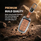 Metal Leather Brown Car Key Cover Compatible For Kia: Seltos, Sonet, Carens, Carnival (4 Button Smart Key)
