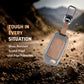 Metal Leather Brown Car Key Cover Compatible For Kia Carens Clavis, Seltos, Sonet 2023 facelift (4 Button Smart Key)