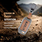 Metal Leather Brown Car Key Cover Compatible For kia : Seltos, Sonet, Carens, Carens Clavis  (3 Button Flip Key)