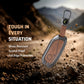 Keystera Metal Leather Brown Car Key Cover Compatible For BMW 7 Series 740i 760i X1 X7 XM IX I7 X3 IX1 X5 Smart Key 4 Button