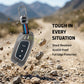 Metal Silicone Key Cover Compatible for MG Hector | MG Windsor | MG Astor | MG Gloster 3 Button smart key)