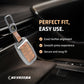 Metal Leather Brown Car Key Cover Compatible For Kia: Seltos, Sonet, Carens, Carnival (4 Button Smart Key)
