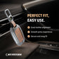 Metal Leather Brown Car Key Cover Compatible For Toyota: Innova Crysta, HyCross, Hilux, Fortuner, Legender, Land Cruiser, Camry (3 button smart key)
