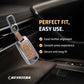 Metal Leather Brown car Key Cover Compatible For Tata: Nexon, Harrier, Safari, Altroz, Punch, Tiago, Tigor, Zest, Bolt, Hexa (3 button Flip Key)