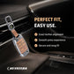 Metal Leather Brown Car Key Cover Compatible For Kia Seltos, Kia Sonet,Kia Carens (3 Button Flip Key)