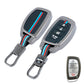 Metal Silicone Key Cover Compatible for Hyundai: i20, Creta, Venue, Tucson, Alcazar, Grand i10, Verna, Xcent, Aura, Elantra (4 button Smart Key)
