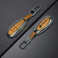 Metal Leather Brown Car Key Cover for Suzuki: Baleno, Ciaz, Ignis, S-Cross, Grand Vitara, Brezza (2 Button Smart Key)