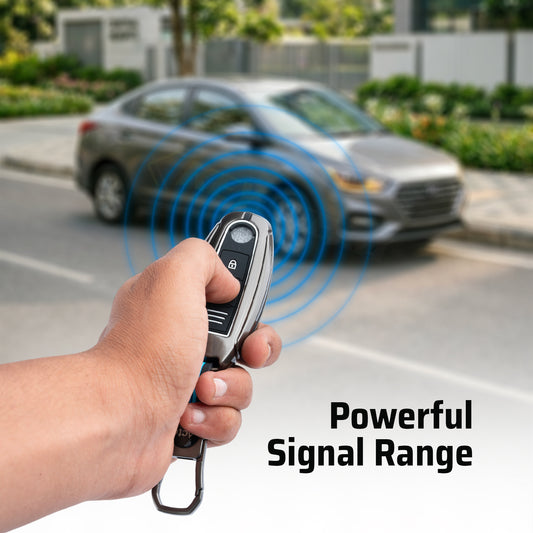 Metal Silicone Key Cover Compatible for Nissan Sunny | Terrano | Magnite (2 button smart key)