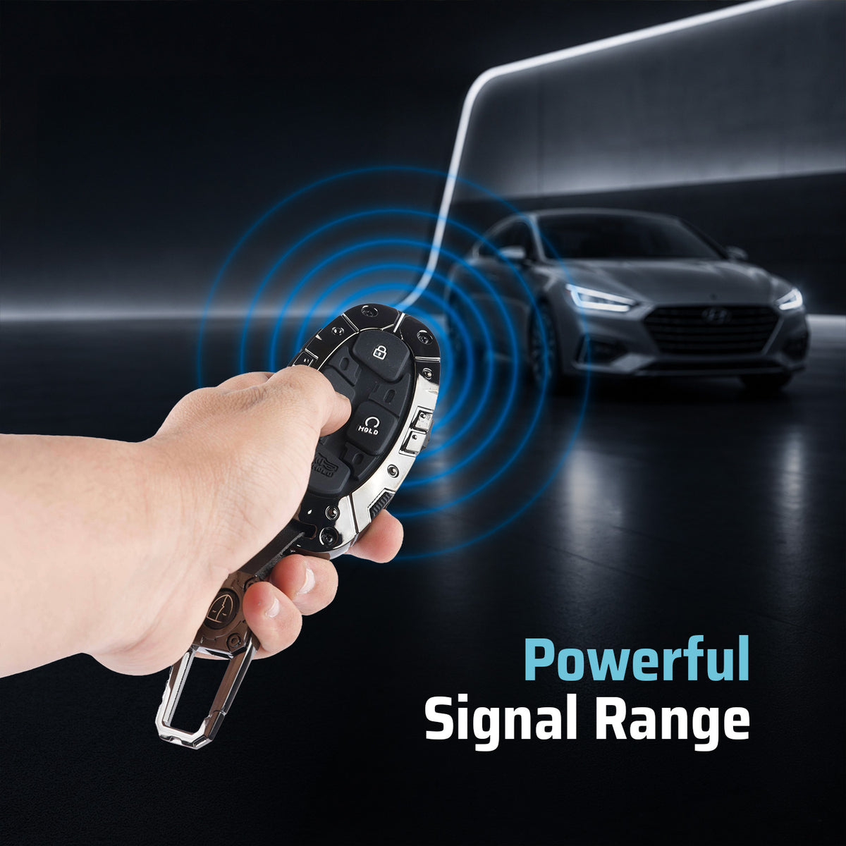 Metal Transformer Car Key Cover Compatible For Hyundai Venue 2026 3-Button Smart Key