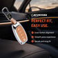 Metal Sapphire Key Cover With Key Chain Compatible with Hyundai: i20, Verna 2023 onwards (4 button smart key)