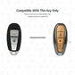 Metal Leather Brown Car Key Cover for Suzuki: Baleno, Ciaz, Ignis, S-Cross, Grand Vitara, Brezza (2 Button Smart Key)
