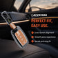 Metal Sapphire Key Cover With Key Chain Compatible with kia : Seltos, Sonet, Carens, Seltos x line, Carnival (4 button smart key)