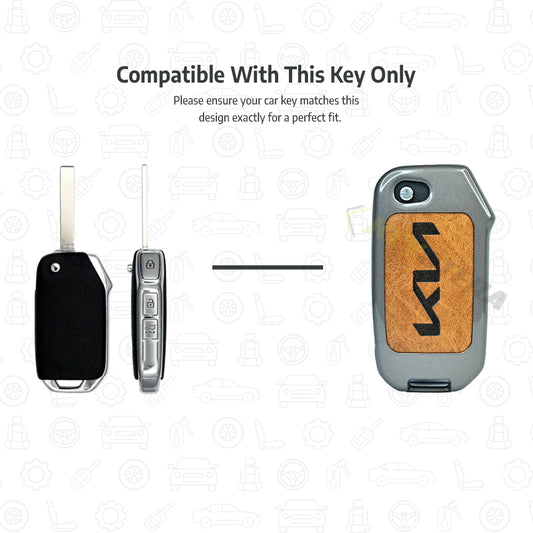 kia : Seltos, Sonet, Carens, Carens Clavis  3 Button Flip Key cover