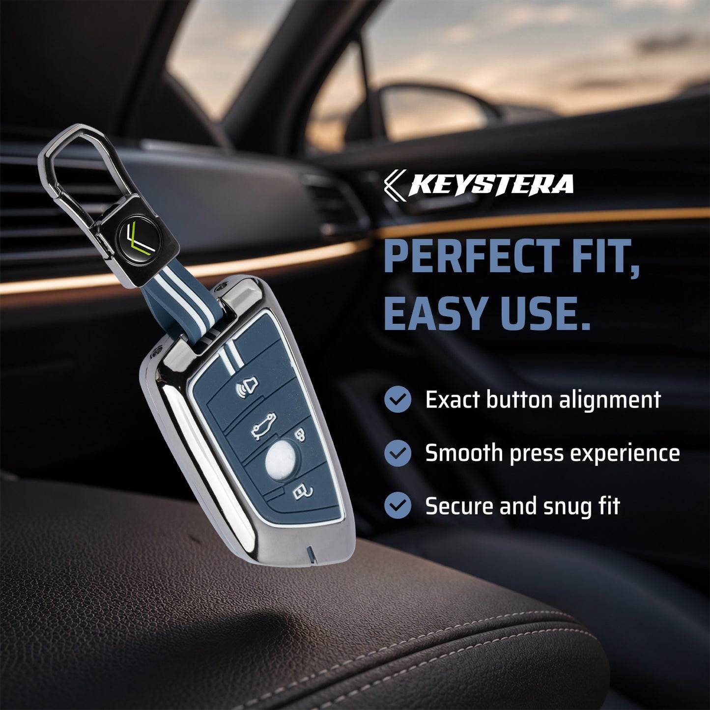 metal silicon Car Key Cover Compatible For BMW X1, X3, X6, X5, 5 Series, 6 Series, 7 Series