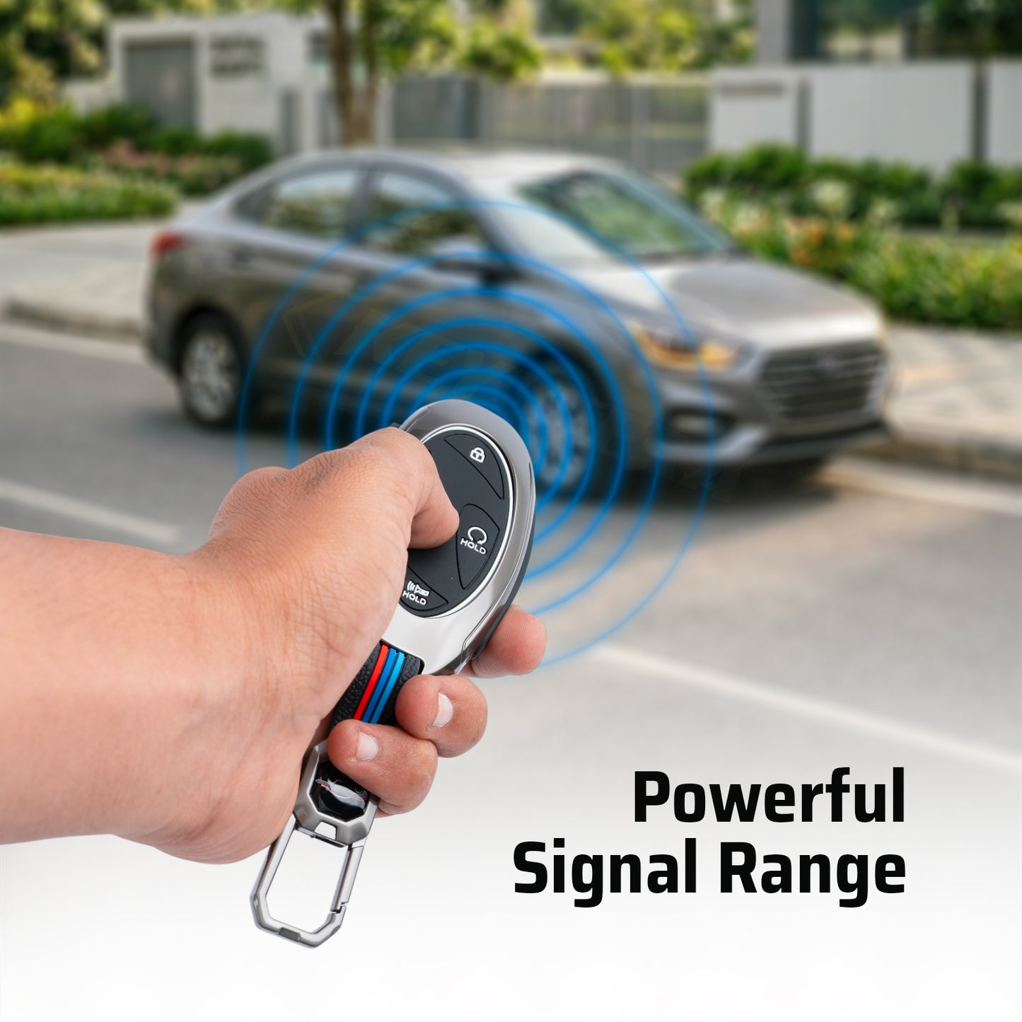 Metal Silicone Car Key Cover Compatible For Hyundai Venue 2026 3-Button Smart Key