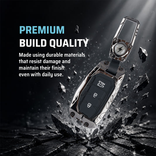 Transformer Metal Key Cover Compatible For Hyundai: i20, Creta, Venue, Tucson, Alcazar, Verna, Xcent, Aura, Elantra, Nios, I-10 Grand,Exter