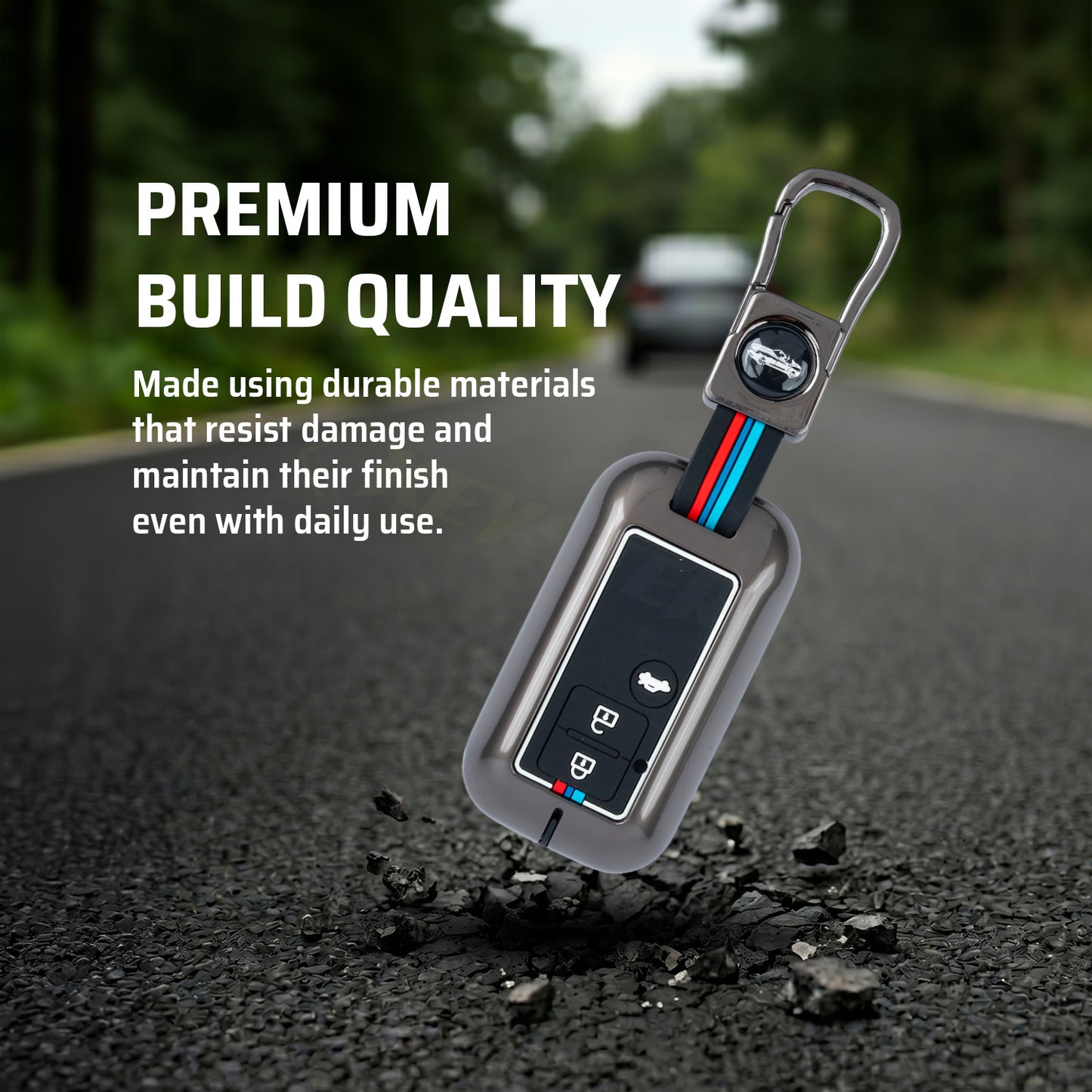 Metal Silicone Car Key Cover Compatible For Suzuki : Baleno, Swift, Ertiga, XL6, DZire, Fronx, Scross, Celerio, Ciaz, Brezza, Grand Vitara, Jimny, Ignis