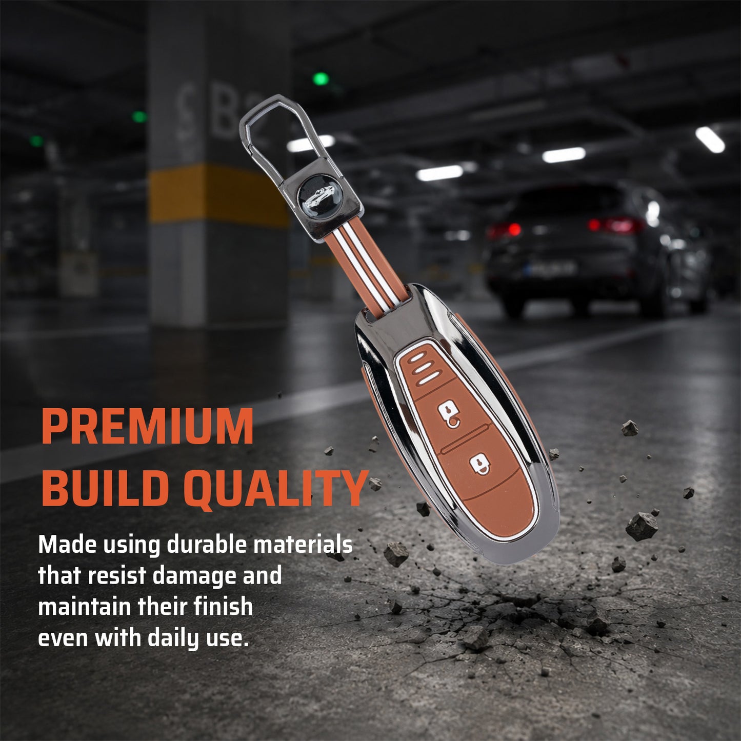 Metal  Key Cover Compatible For Suzuki : Baleno, Ciaz, Ignis, S-Cross, Grand Vitara, Brezza & Toyota Urban Cruiser