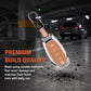 Metal Sapphire Key Cover With Key Chain Compatible with Hyundai: i20, Verna 2023 onwards (4 button smart key)