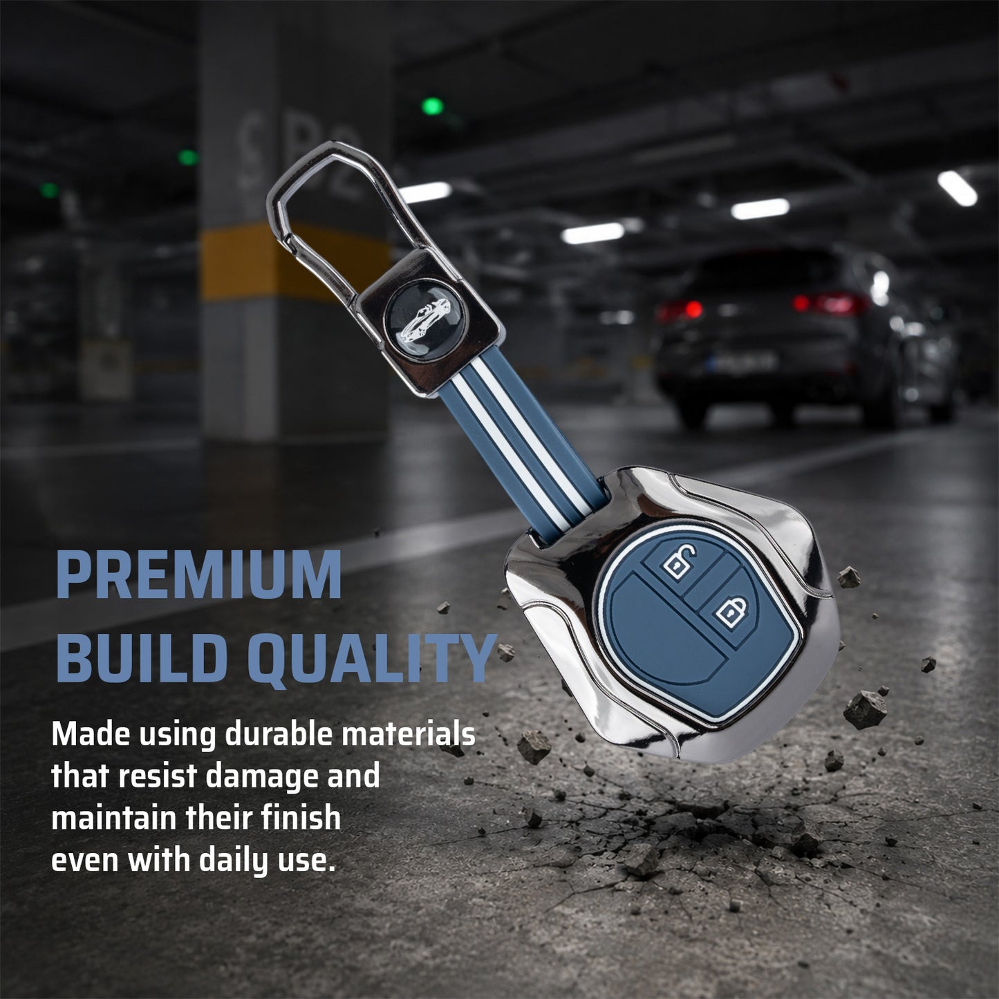 Metal Key Cover Compatible For Suzuki: Swift, Dzire, WagonR, Brezza, Grand Vitara, Fronx, Jimny, XL6, Ignis, Ertiga, Baleno,Celerio,Ciaz