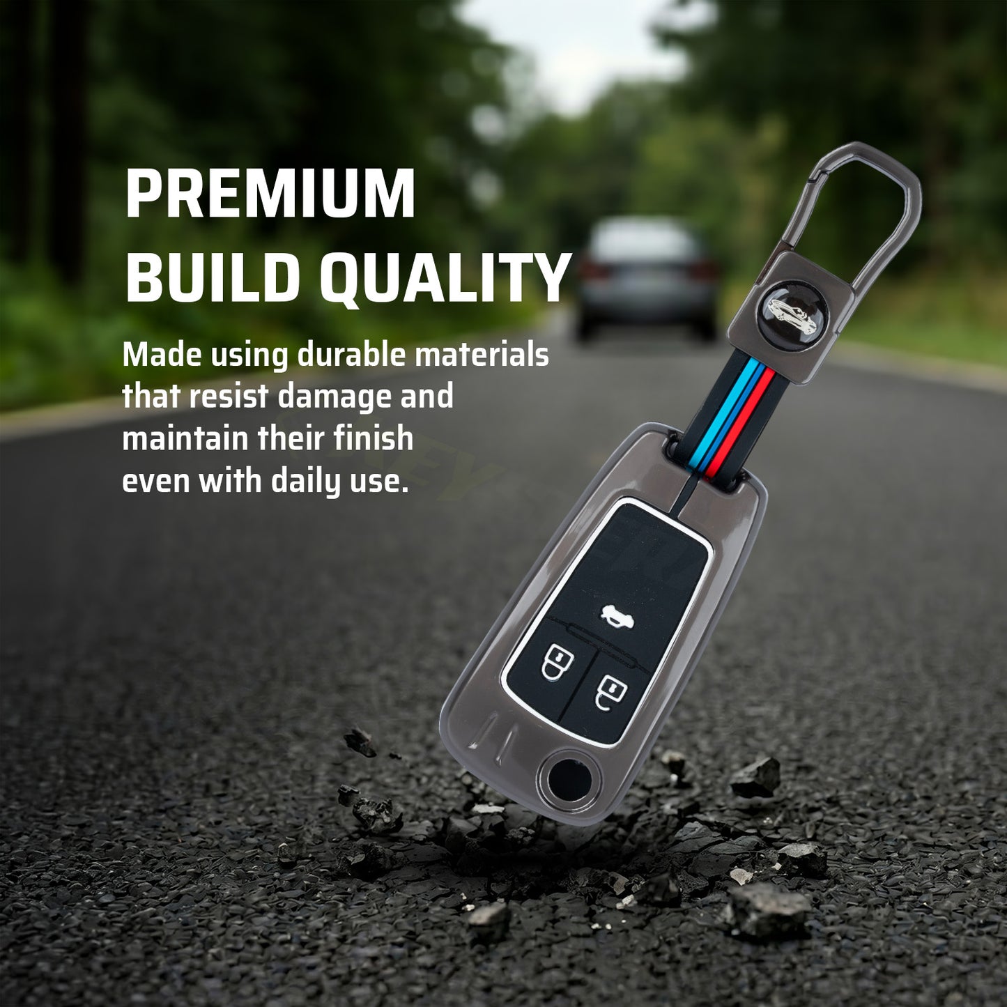 metal silicon Car Key Cover Compatible For Chevrolet Cruze | Chevrolet Beat | Avio | Spark Flip Key