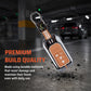 Metal Sapphire Key Cover With Key Chain Compatible with Honda : City, Civic, Jazz, Brio, Amaze, Cr-v, Wr-v, Br-v, Mobilio (4B Smart Key)