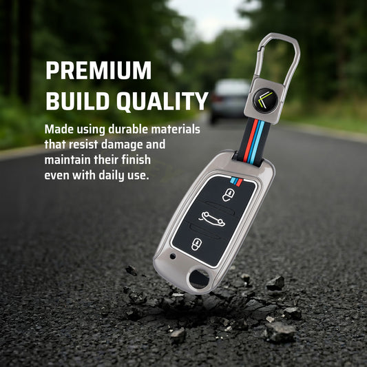 Metal Key Cover With Key Chain Compatible With B29 Model Universal Flip Key