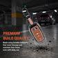 Metal Key Cover Compatible For Toyota: Innova Crysta, HyCross, Hilux, Fortuner, Legender, Land Cruiser, Camry (3 button smart key)