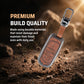 Metal Leather Brown Car Key Cover Compatible For Jeep Compass Smart Key