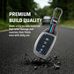 Metal Silicone Key Cover Compatible for Hyundai: Alcazar, Creta 2021 onwards (4 button smart key)