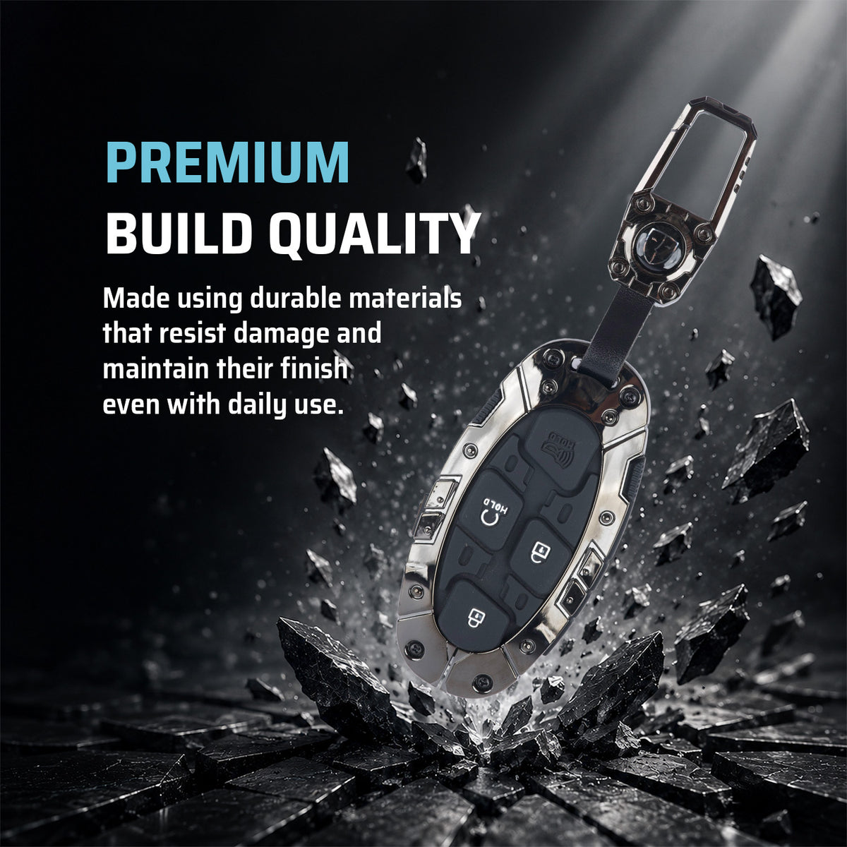 Metal Transformer Car Key Cover Compatible For Hyundai Venue 2026 3-Button Smart Key