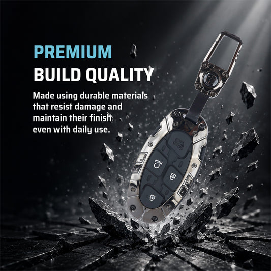 Metal Transformer Car Key Cover Compatible For Hyundai Venue 2026 3-Button Smart Key