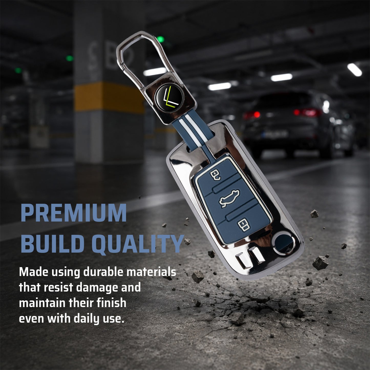 Metal Key Cover With Key Chain Compatible With B11 DS Flip Key